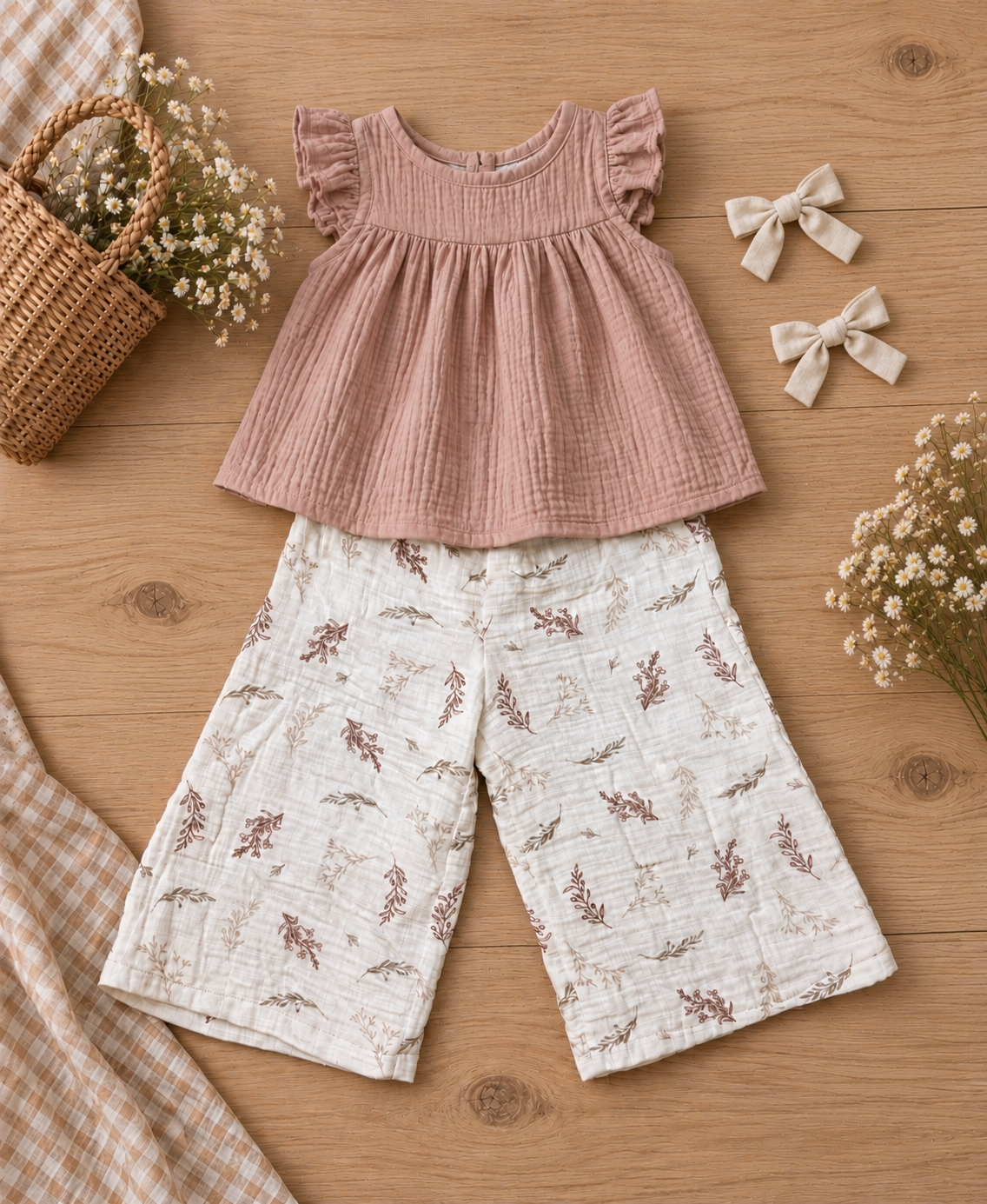 Botanical Wide-Leg Pants | 2T